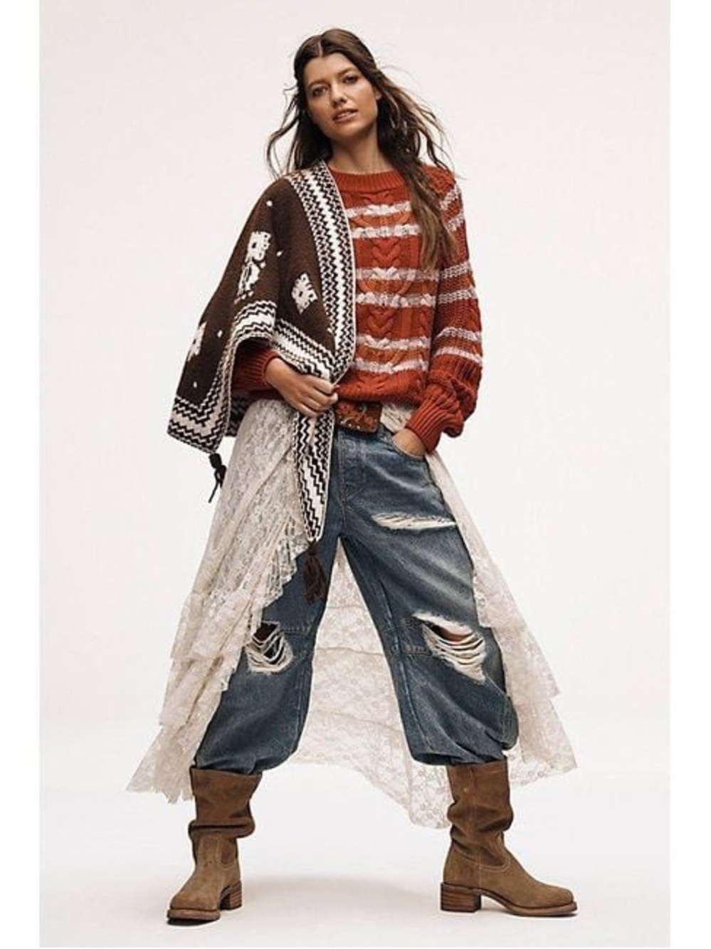 FREE PEOPLE Over The Coat Shawl